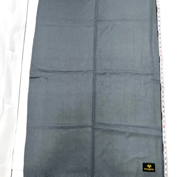 New in Bag MOLTI VALENTINO Italy Scarf Men/Women 100% Wool, Gray Fringed 68"x28 - Picture 10 of 11